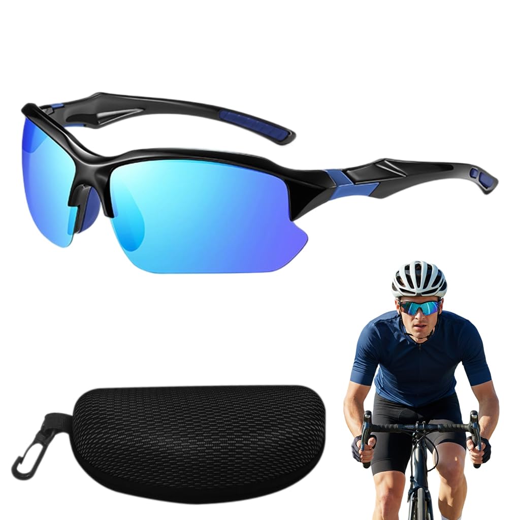 PROBEROS® Riding Sunglasses for Men Women with Box, Non-Polarized Sunglasses Color Lens, UV400 Anti Glare Riding glasses HD Windproof Design for Cycling, Drive, Beach, Outdoor Sport