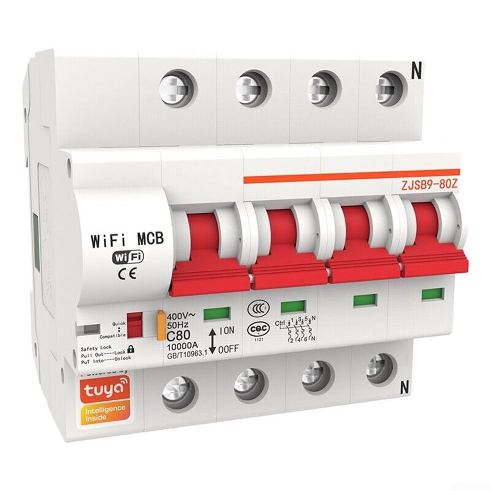4P 40A Per Tuya 40A WiFi Smart Circuit Breaker Interruttore Automatico Protezione da Sovraccarico