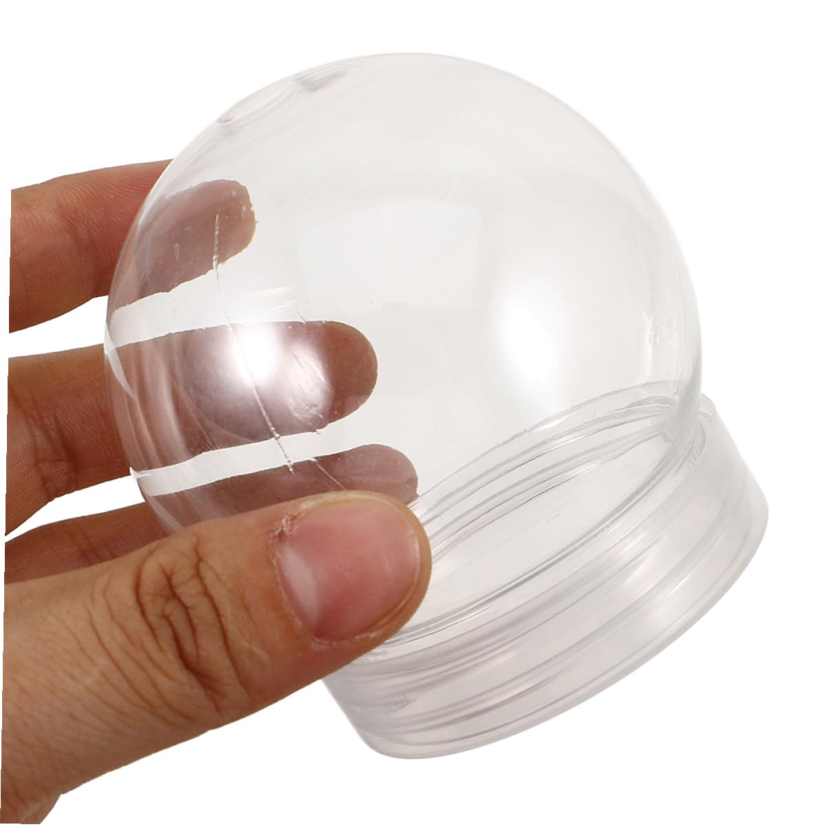 Globo De Nieve De Plástico Transparente 270 Ml para Manualidades Navideñas, Bola Vacía Redonda Fácil De Usar, Set De 24 Piezas para Decoración DIY y Proyectos Caseros