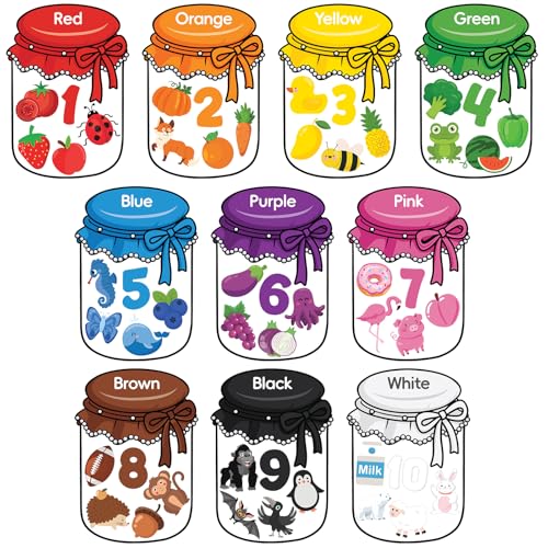 10Pcs Magnetic Color Sorting Cute Fridge Magnets for Kids Color Sorting