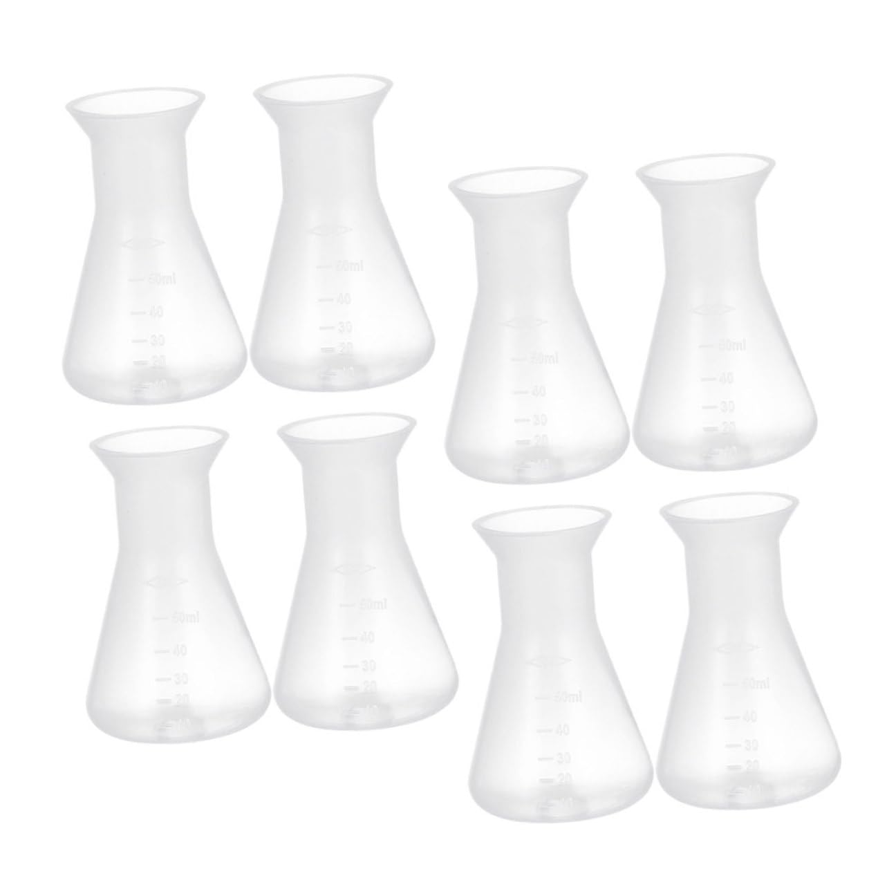 iplusmile 40 Stk Laborkolben chemische Flasche chemischer Erlenmeyerkolben Wissenschaftsflasche Chemie Kolben plastikflasche kunststoffflasche Versuchskolben Kunststoff-Erlenmeyerkolben pp