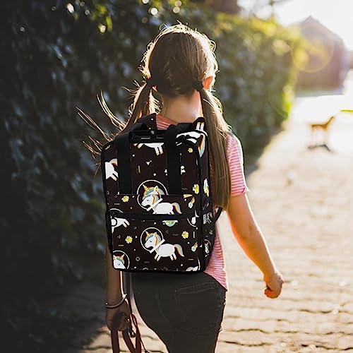 Sac à dos garçon licorne astronaute ajustable contre le mal de dos