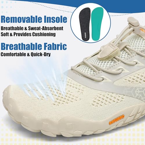 Image of SAGUARO Womens Mens Barefoot Shoes Minimalist Trail Runner Wide Toe Box Zero Drop Outdoor Cross Training Shoe