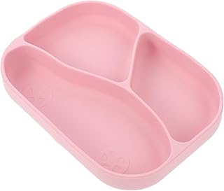 ibasenice 2 Peças Placa De Silicone Para Crianças Placa De Treinamento De Bebê Prato De Comida De Silicone Prato Dividido Bandeja De Servir Comida Tigelas De Sucção Para Bebê Bandeja De