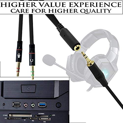 AdzMozi Gold 3.5mm Audio Y Splitter Cable Pack of 1 - Image 8