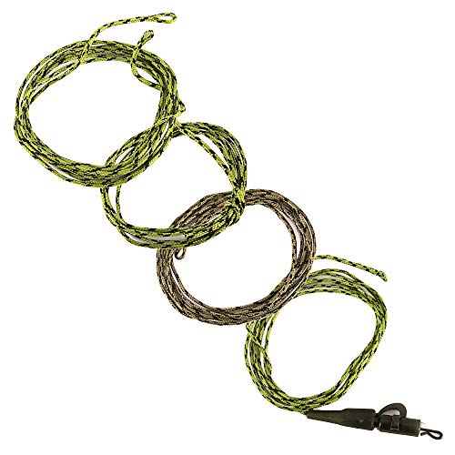 DECDEAL 1 pcs / 4 pcs NúcDe Chumbo Linha De Pesca 45lb Looped Carpa Pesca Líder Com Anel de Manga Gi