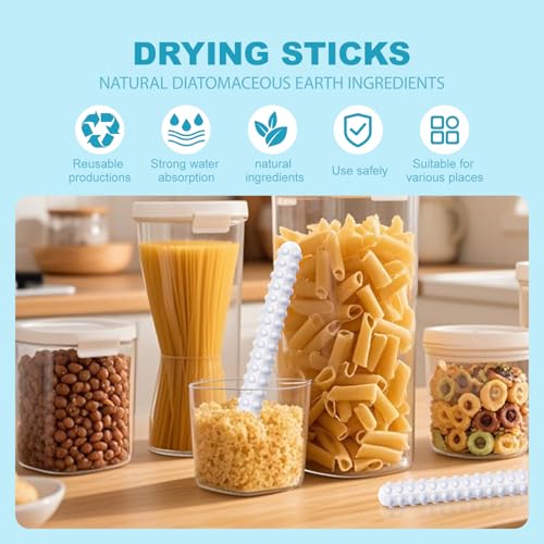 Image of 5x Drying Stick for Toys Water Absorption Dry Rod Desiccant Silicone Flesh Light Dryer Absorption Stick All-Purpose Cleaners Diatomite Reusable Reduce Rust (Graininess 5.5x0.47 Inches)