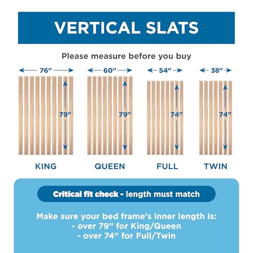image for Meliusly SlatSure Queen Size Bunkie Board – Heavy Duty Vertical Bed 