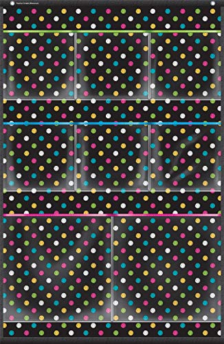 Teacher Created Resources 20782 Chalkboard Brights 8 Pocket Small Storage Pocket Chart (15" X 23") #TOP20