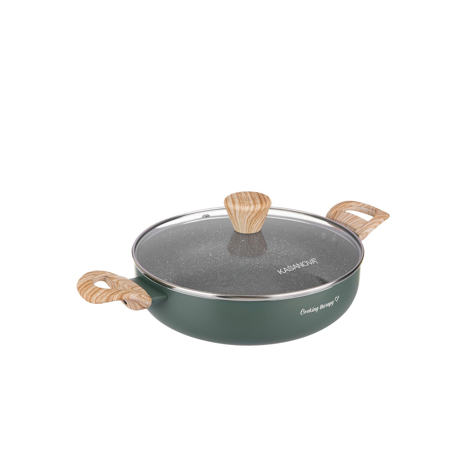 KASANOVA Cooking Therapy 24cm Frying Pan with Lid
