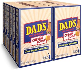 Dad's Old Fashioned Cream Soda Singles To Go Sugar Free Powder Drink Mix 6 Sticks Per Box, 12 Boxes (72 Total Sticks)