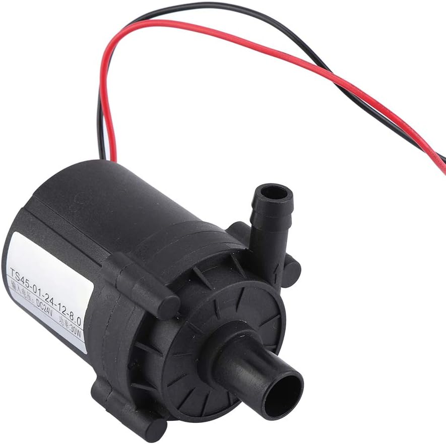 24V/12V Brushless DC Water Pump, High Efficiency Circulation Pump with Adjustable Flow, Durable Plastic Shell for Cooling Systems, Dishwashers, Healthcare Equipment, Electronic Ref (24V)