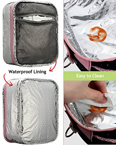 Lunch Bag For Girls Insulated Kids Lunch Tote Box For School Travel Outdoor, Cute Lunchbox For Toddlers Teens Sturdy And Reusable Lunch Cooler Bag, Heart #TOP2