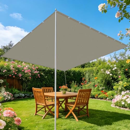 Voile d'ombrage imperméable avec protection UV couleur taupe - 2