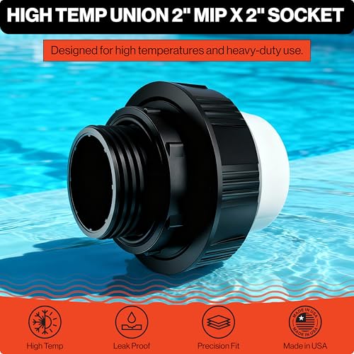 Swimables SW-30-220 High Temp Union 2" MIP x 2" Socket - Durable PVC Pump Union Fitting Compatible with WhisperFlo & Intelliflo for Inground Pumps - Pool Pump Connector - Single Pack by Swimables - Used condition - Image 2
