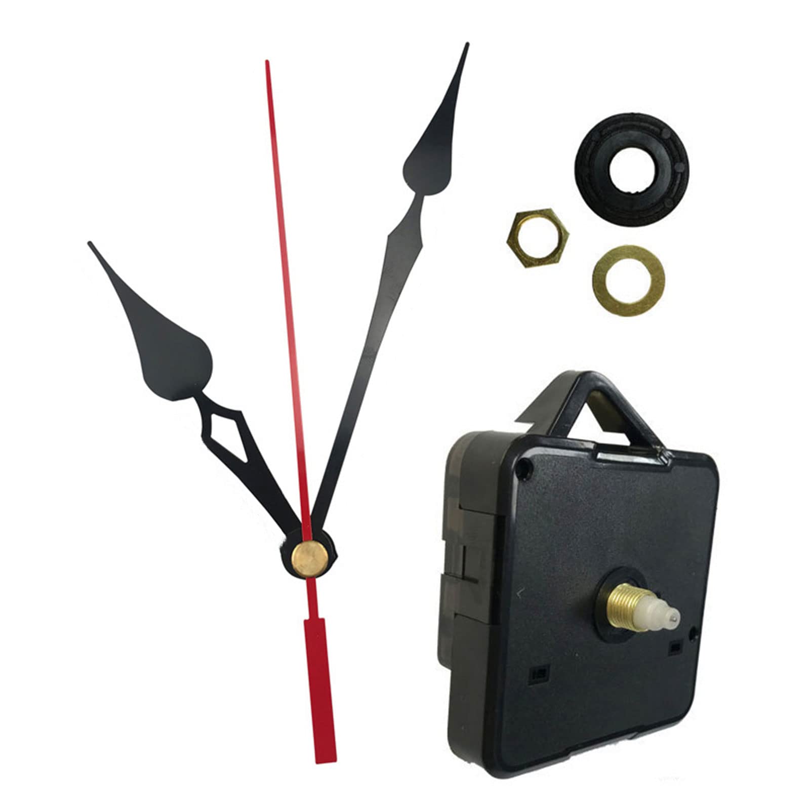 Lerpwige 13mm Shaft Quartz Clock Motor Movement Mechanism Replacement Accessories Kit Battery Operated (NO Battery) Mechanism With Hands- Motor Kit