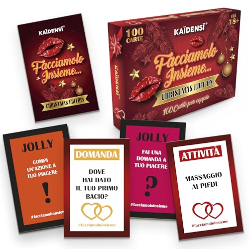 Idee Regalo Natalizio per Lui 🎁 - Giochi Divertenti di società da tavolo 😈 - Un passatempo per coppie sotto forma di gioco da tavola divertente e coinvolgente, un kit giochi per coppie divertente , scegli le azioni per portare l'atmosfera a un altro livello, avrete il coraggio di giocare a coppie?