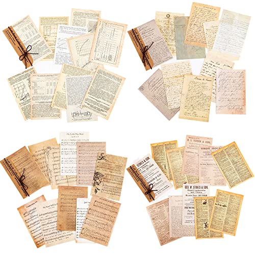 240 feuilles Vintage Papier à Motifs Rétro Papier de Scrapbooking Vintage pour Journal Artisanat Album Photo Livres Décoration Bricolage Cover