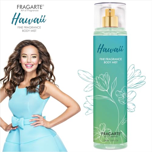 Image of Hawaii Body Mist for Women Long Lasting Uplifting Body Spray Elegant Travel Friendly Fragrance Fruity Floral Rose Musky Ideal for Everyday Wear Hair & Body (236ml)