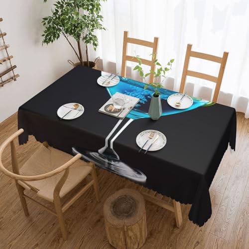 Nappe de table rectangulaire style rustique de 137x182 cm pour salle à manger
