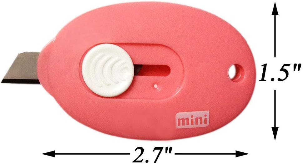Exclusive Discount 80% Offer RJWKAZ Mini Utility Knives Box Cutter Retractable Letter Opener (Blue/Pink/White) 6PC Black Friday - 40% OFF RJWKAZ Mini Utility Knives Box Cutter Retractable Letter Opener (Blue/Pink/White) 6PC