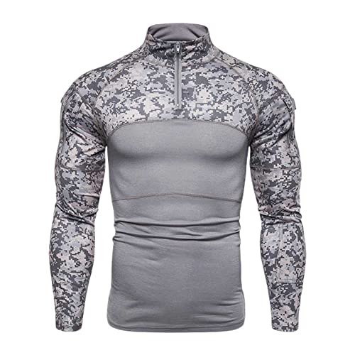 Mens Camouflage Tactical Military Clothing Combat Shirt Assault long sleeve Tight T shirt Army Costume
