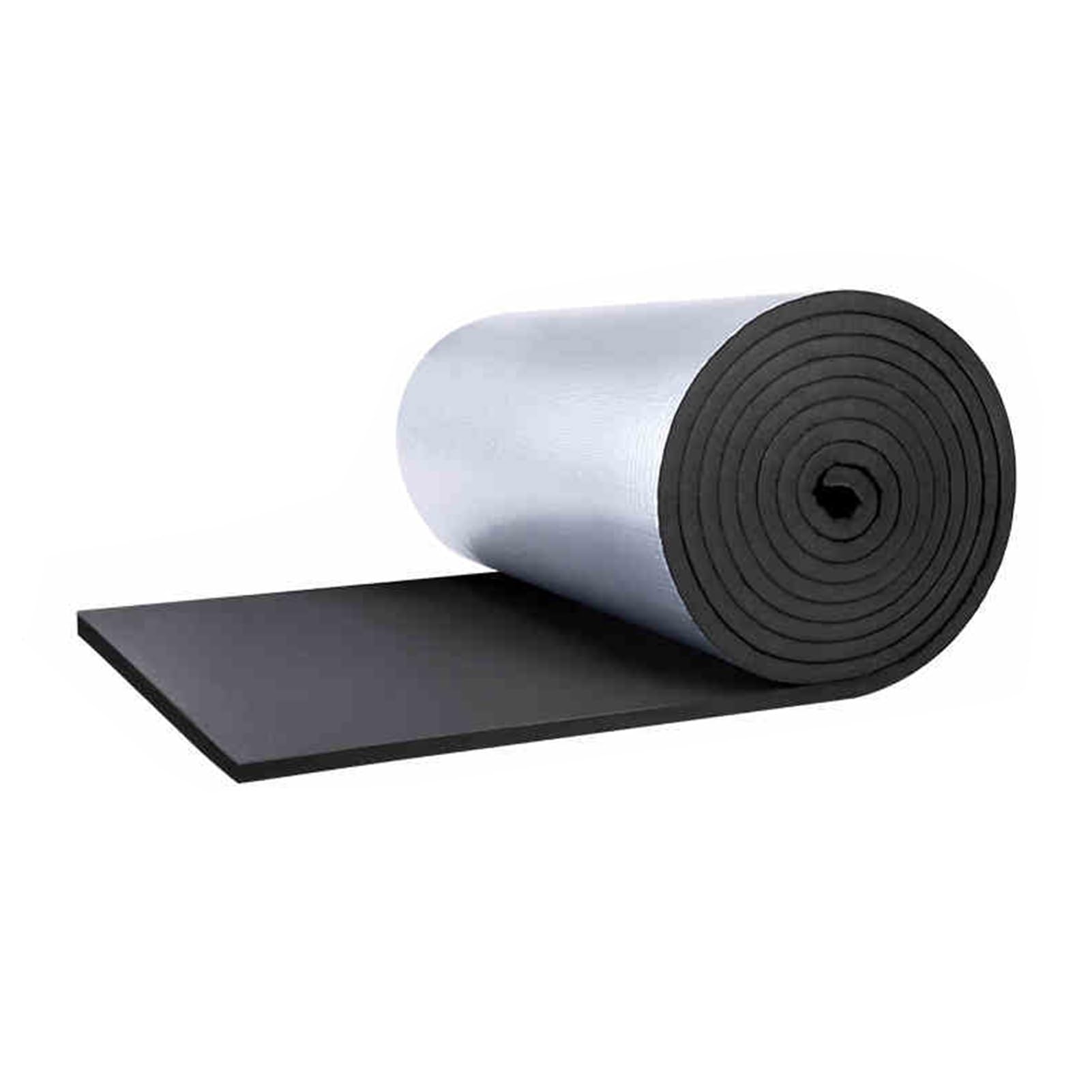 Pannello isolante autoadesivo in foglio di alluminio, spessore 10-30 mm, strato di cotone termico insonorizzante, pannello isolante per tetto, adatto per l'uso in pareti, pavimenti e tetti (nero, 30