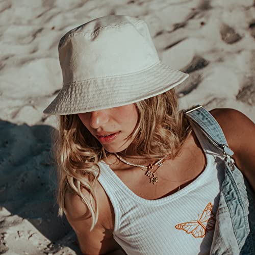 Image of Rosoz 1 & 2 Pack Bucket Hat for Women Men Summer Travel Beach Sun Hat Outdoor Cap Unisex Bucket Hats
