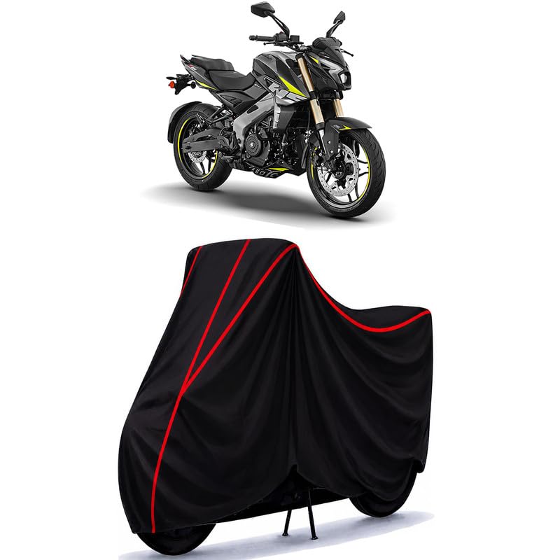 Image of Bajaj Pulsar N150 Water Resistant Bike Cover for All Motorcycles & Rain | Heavy Duty Taffeta Fabric | UV Protection, Dustproof, Scratchproof | All Weather Two Wheeler Body Cover with Elastic Bottom