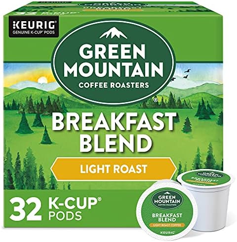 Green Mountain Coffee Roasters Breakfast Blend Keurig Single-Serve K-Cup Pods, Light Roast Coffee, 32 Count