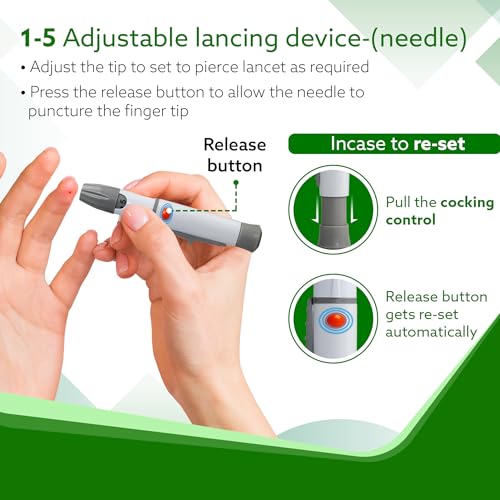 AGARO Glucometer, Blood Glucose Monitoring System with 50pcs Strips & Lancets, Glucometer Machine, Instant Blood Sugar Test at Home, Fast Blood... - Image 2