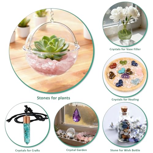 Image of rockcloud 1 lb Small Tumbled Chips Crushed Stones for Home Decor | Irregular Shaped Stones, Healing Reiki Crystal, Jewelry Making, for Crystal Inlay, DIY Crafts, Vase Filler