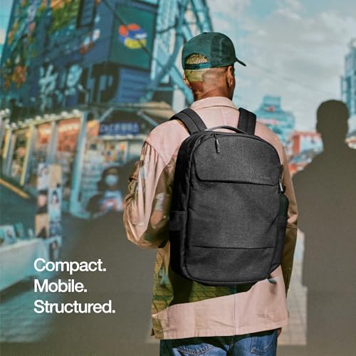 Incase Crosstown Backpack – 20L Everyday Laptop Backpack for Work, Travel – 16" Faux Fur MacBook Sleeve, External Front Pocket, Water Bottle Pockets, Travel Pass Through - Black by Incase - Image 2