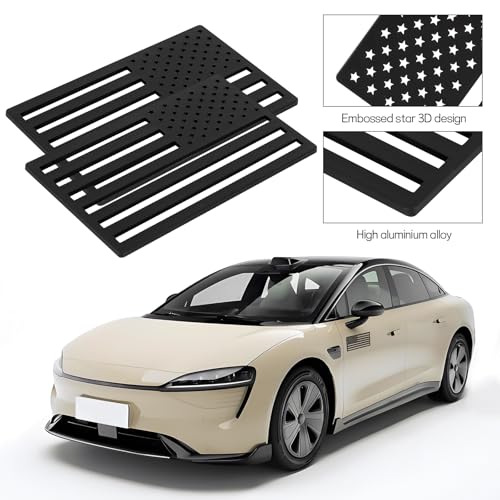Image of 2PCS American Flag Emblem Decal Stickers, Embossed 3D Cut-Out USA Flag Emblem Decal, 4.84 inchx3.11 inch Matte Patriotic Car Sticker, Universal Bumper Stickers for Car SUV Truck RV