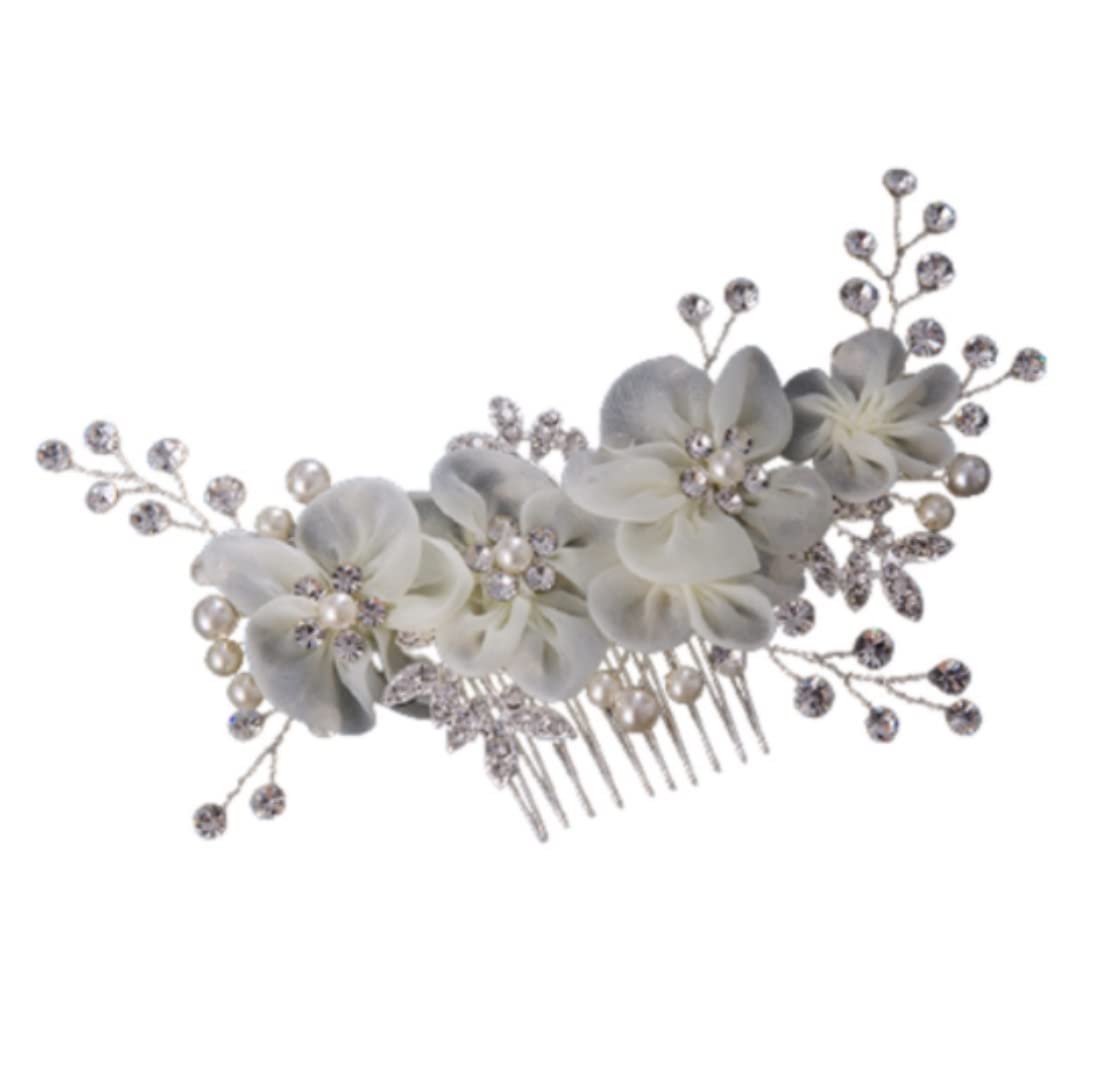 RUVOO Haarkamm Braut Haar Kamm Hochzeit Frauen Haarspange Kamm Perle Blume Haar Seitenkamm Dekorative Anmut Haarkämme Zubehör Haarkamm Clips Kamm Braut Haarschmuck