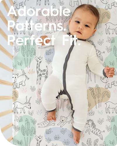 Image of Premium Soft boy Crib Sheets, Ultra Breathable Crib Fitted Sheet, Super Stretchy Baby Bed Sheets 28''x52''x9'' Extra Deep Pocket