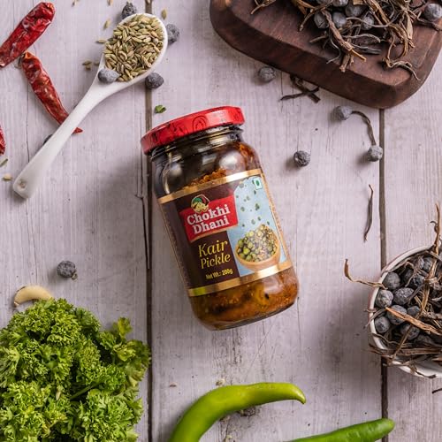 Image of Chokhi Dhani Kair Pickle | Tangy and Spicy | (Pack of 3, 200g each)