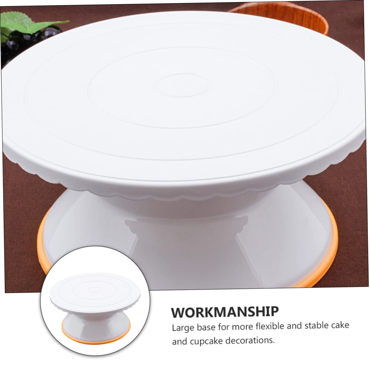 Mipcase Tablero Giratorio para Pasteles Soporte De Plástico Fácil De Limpiar para Panaderías
