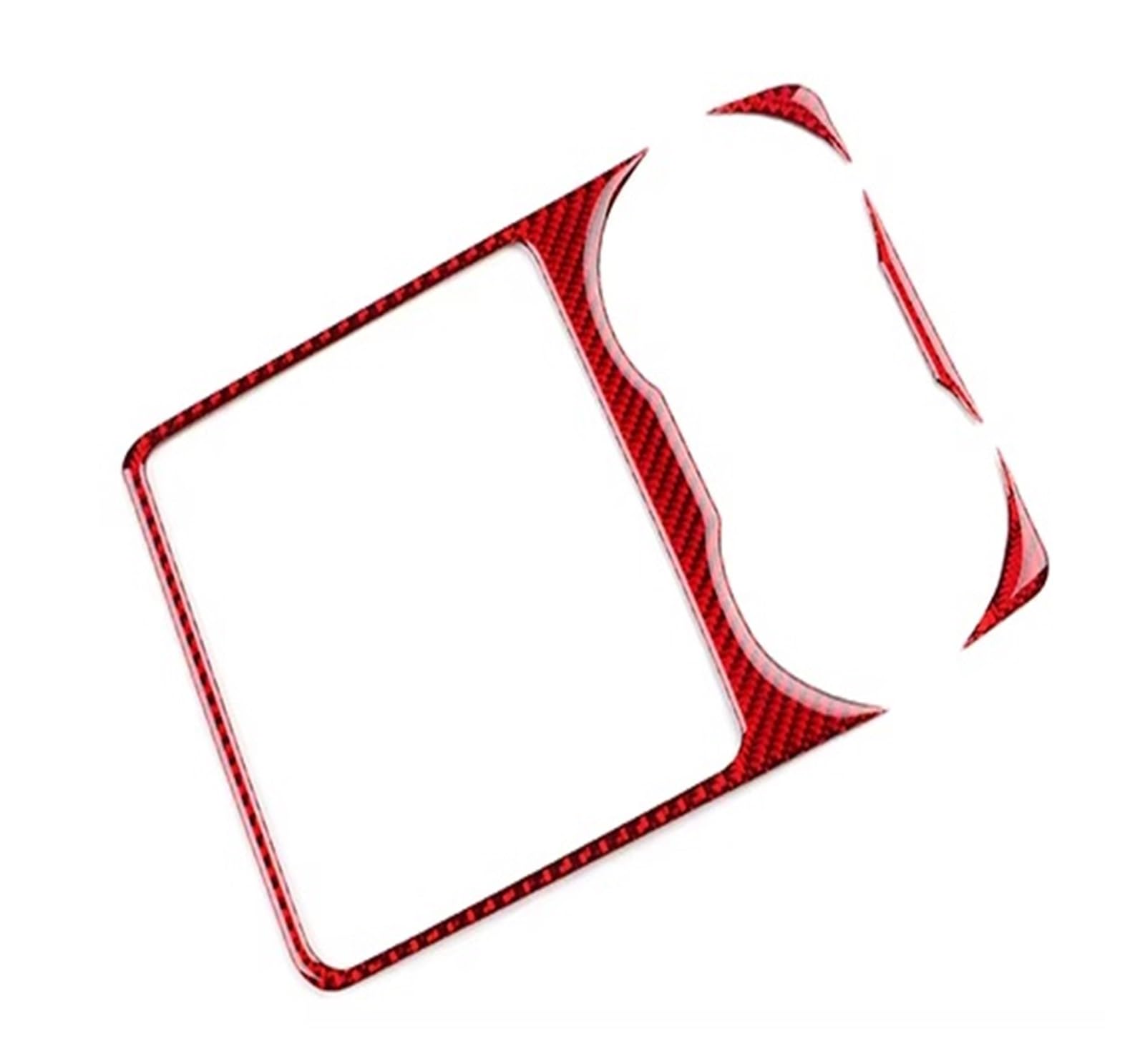 Interior Trim for Seat for Leon 2017 2018 2019 LHD RHD Car Water Cup Holder Panel Trim Interior Real Soft Carbon Fiber Sticker Cover Trim Sticker(for LHD RHD Red)
