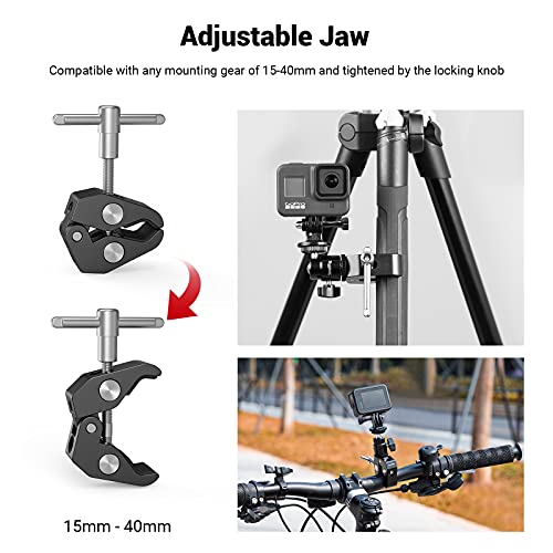 SMALLRIG Clamp Mount with Ball Head Mount Hot Shoe Adapter and Cool Clamp - 1124 - Image 3