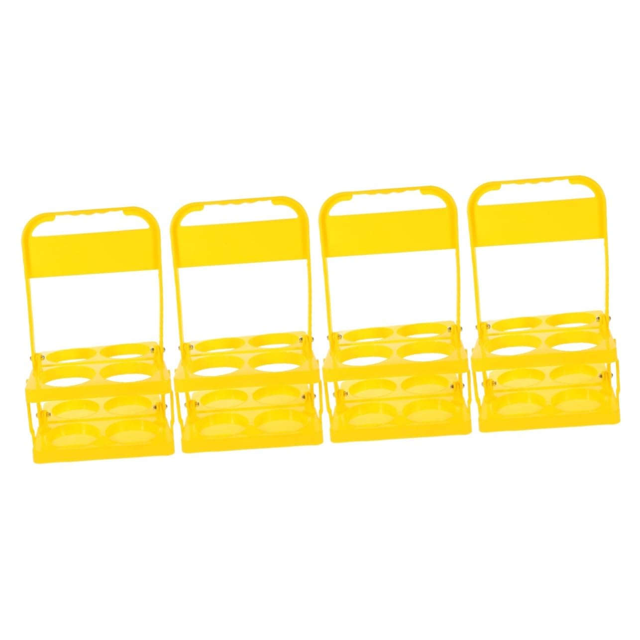 Zerodeko 4 Stück Bierregal Handkorb Weinständer Weinregal Weinflaschenhalter Flaschenorganisator Bierhalter Handheld Bierregal Bierkorb Für Zuhause Barbedarf Getränkehalter Gelber