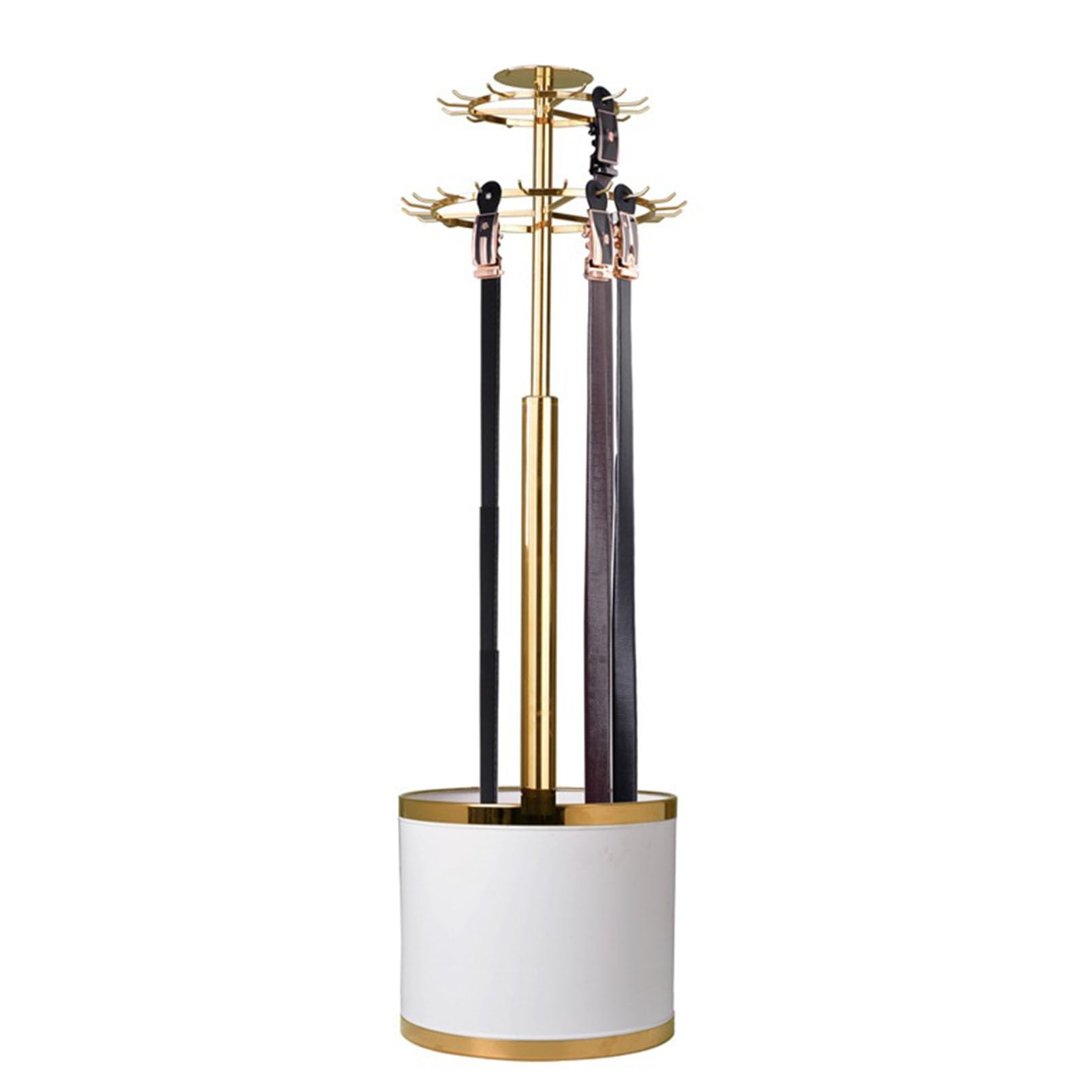 Supporto per cintura rotante per armadio nizer con porta cravatte e mensola per borsa Supporto per cintura per accessori per armadio Portamonete per scialli e cravatte Venditore Stand Display per