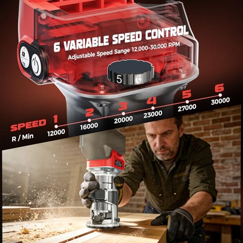 Cordless Router Tool Compatible with Milwaukee Battery(Tool Only) - image 4