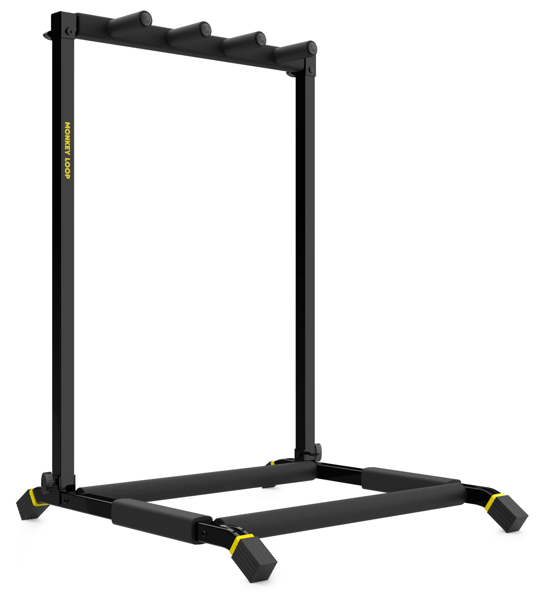 MONKEY LOOP Floor Prime 3 - Piano Stand per 3 Chitarre o Bassi - Compatibile con Chitarre Elettriche e Bassi Elettrici - Supporto Riempita di Schiuma - Resistente ai Graffi