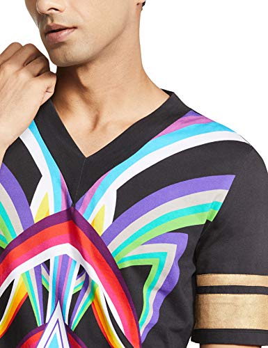 Image of RIVER Men's Designer Regular Fit T-Shirt with Half Sleeves