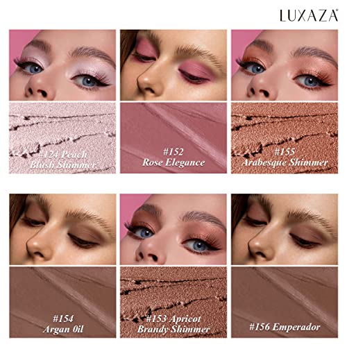 Luxaza 6Pcs Cream Eyeshadow Stick Sets With Blending Brush,Hypoallergenic Matte And Shimmer Eye Brightener Stick,Pink And Neutral Brown Eyeshadow Pencil Crayon Eye Brightener,Waterproof Highlighter Eyeliner Pen #TOP1