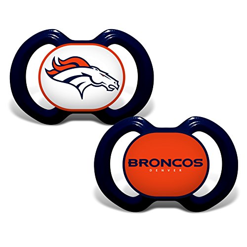 Image of Baby Fanatic Denver Broncos 2 Piece Pacifier Set