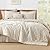 Litanika King Size Comforter Set Beige, 3 Pieces Lightweight Tufted Bedding Comforter Set Cream, All Season Down Alternative Comforter Fluffy Bed Set Gift Choice