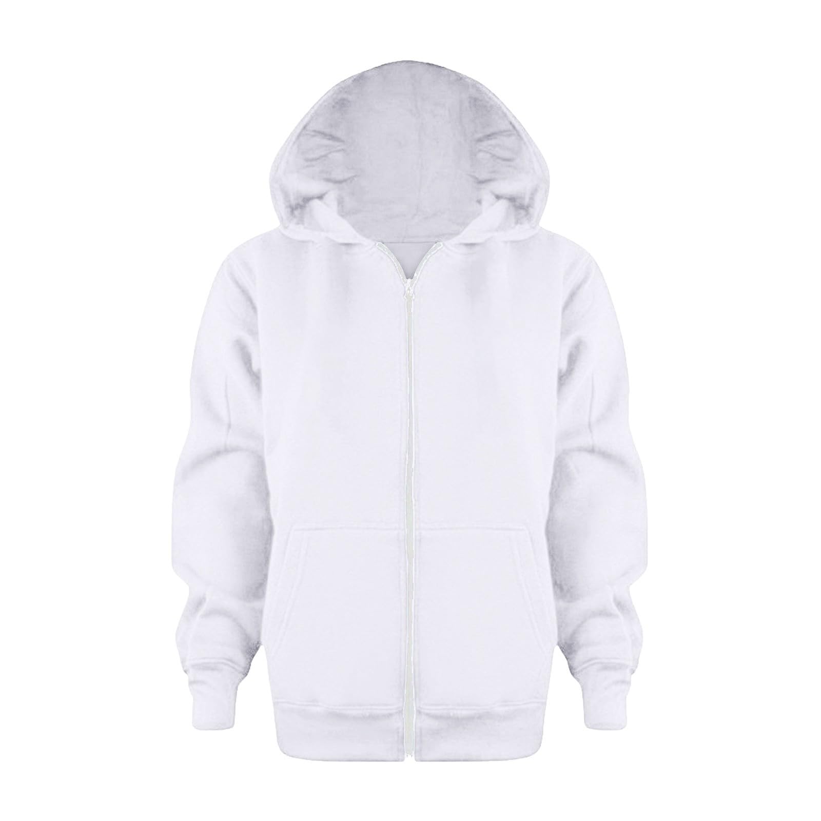 Sweat à capuche zippé garçon uni protégeant du froid à la mi-saison