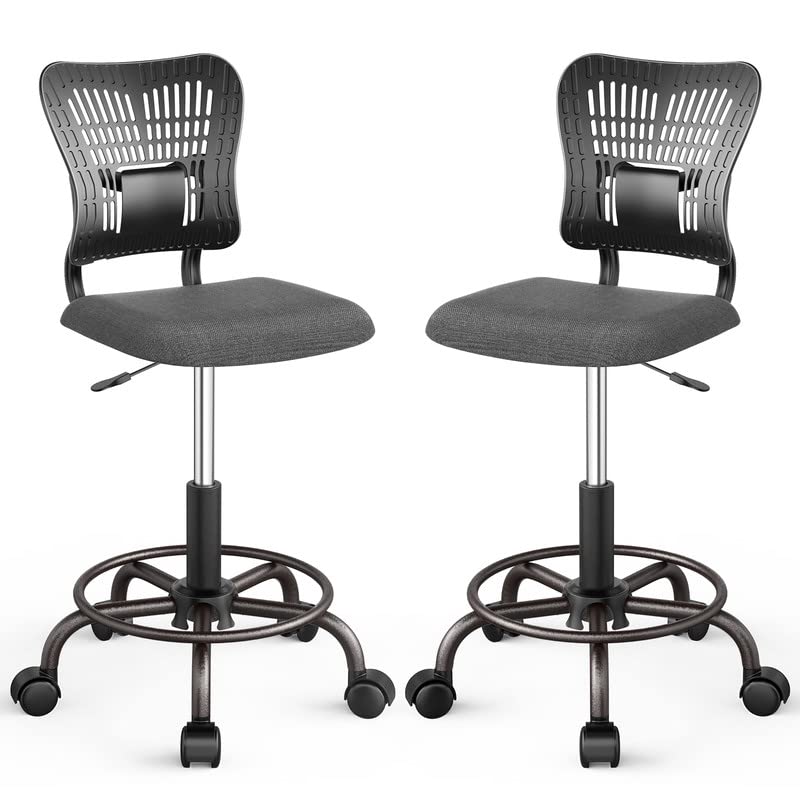 PALONE Bar Stools Adjustable Barstools Modern Design Counter Height Bar Stools with Backrest 360